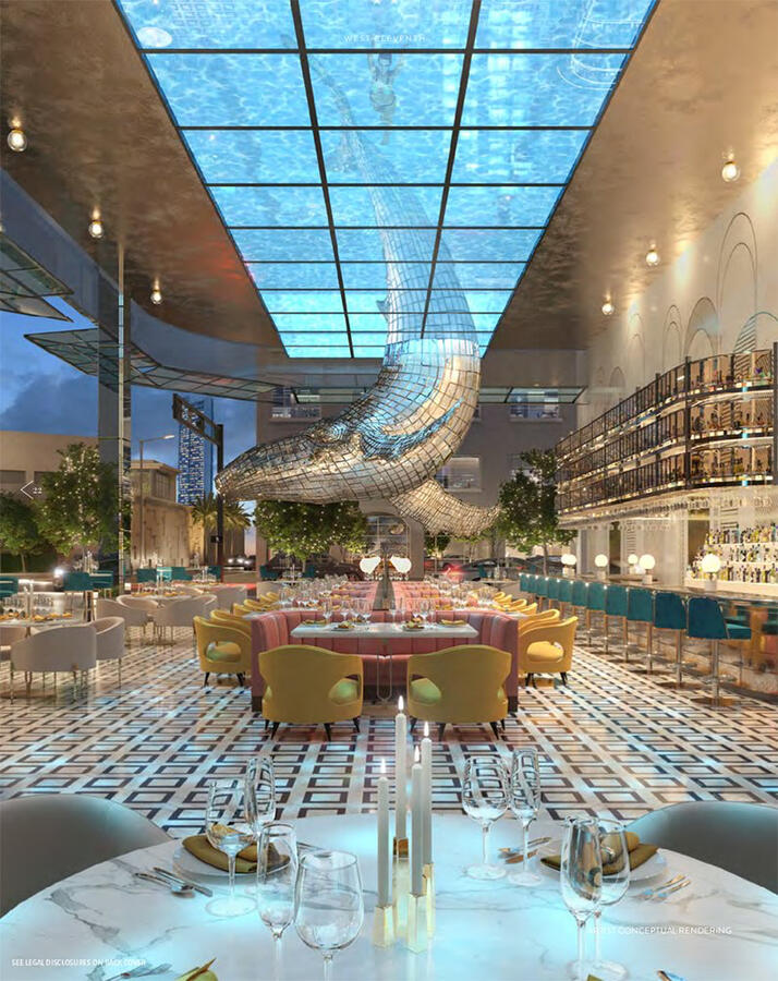 Modern and high design residential lobby space