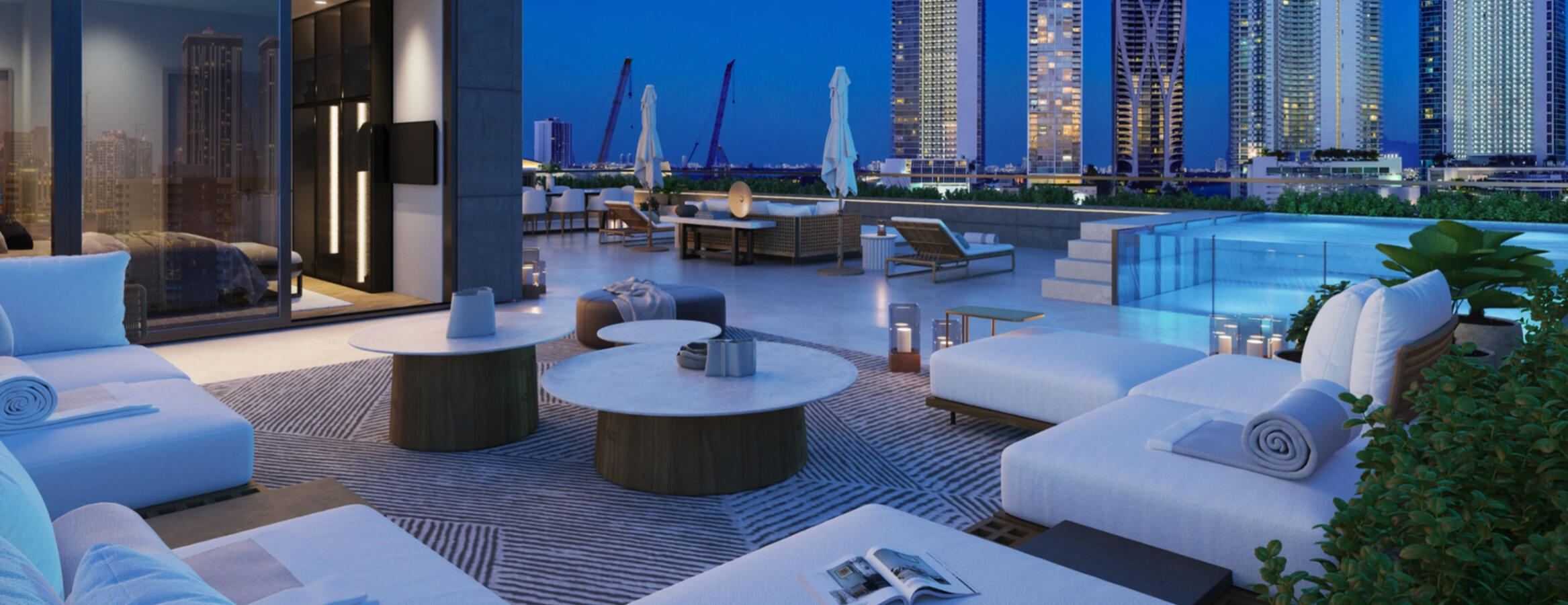 French balconies in select residences