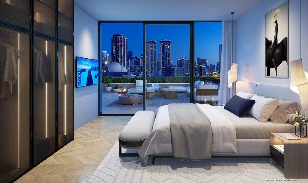 Equipped with a contemporary lighting package, including recessed lighting, dimmers, and lighting control